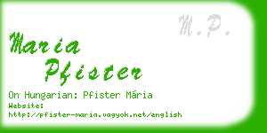 maria pfister business card